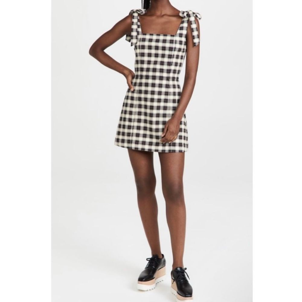 Alice + Olivia Maryann Black and White Checkered Mini Dress NWT